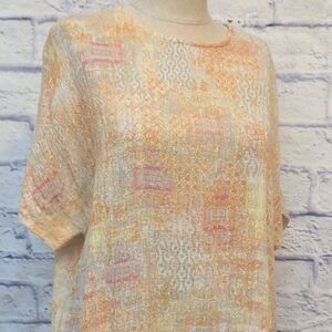 PureJill J.Jill Women's Linen-blend Tunic Top Size Medium